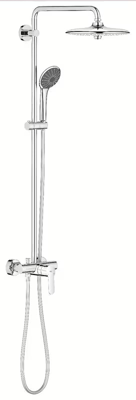 Tušni sistem Grohe Vitalio Joy 260 v krom izvedbi z nadglavno prho 260 mm in ročno prho 110 mm