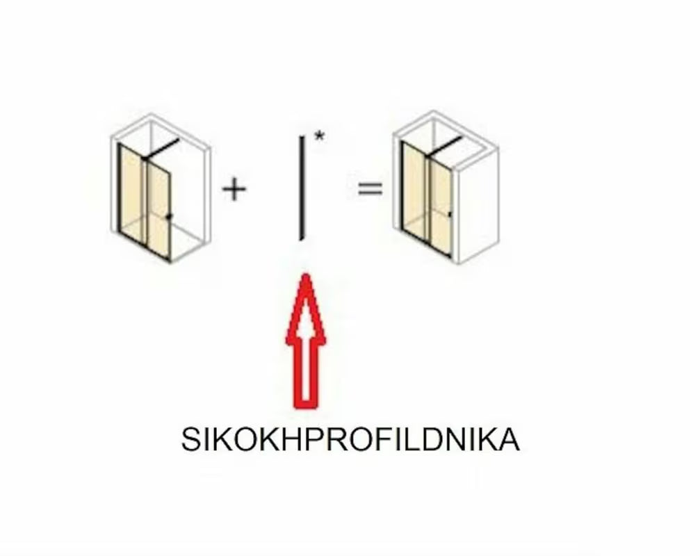 Dodatni profil Hüppe Strike New v črni mat izvedbi pro za vgradnjo vrat v nišo.