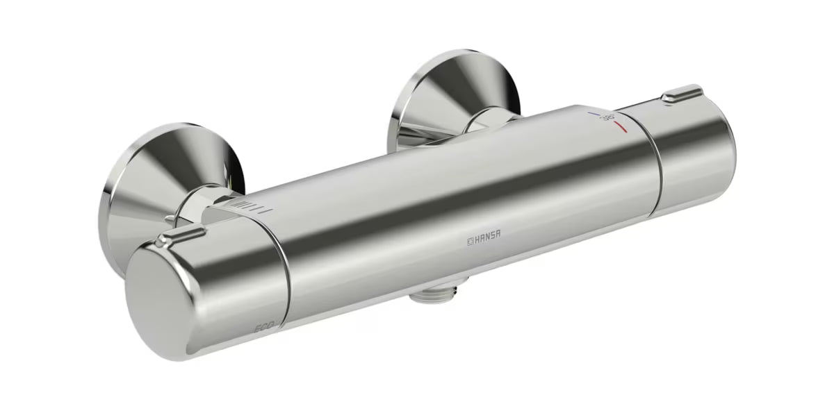 Termostatska armatura za tuš Hansa Micra u kromu pro za sigurno tuširanje s funkcijom Thermo Cool.