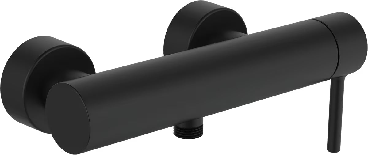 Hansa Vantis stenska armatura za tuš u mat crnoj boji s ručicom