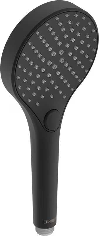 Crna mat tuš ročka Hansa Viva, ručni tuš s 3 mlaza i priključkom G1/2.