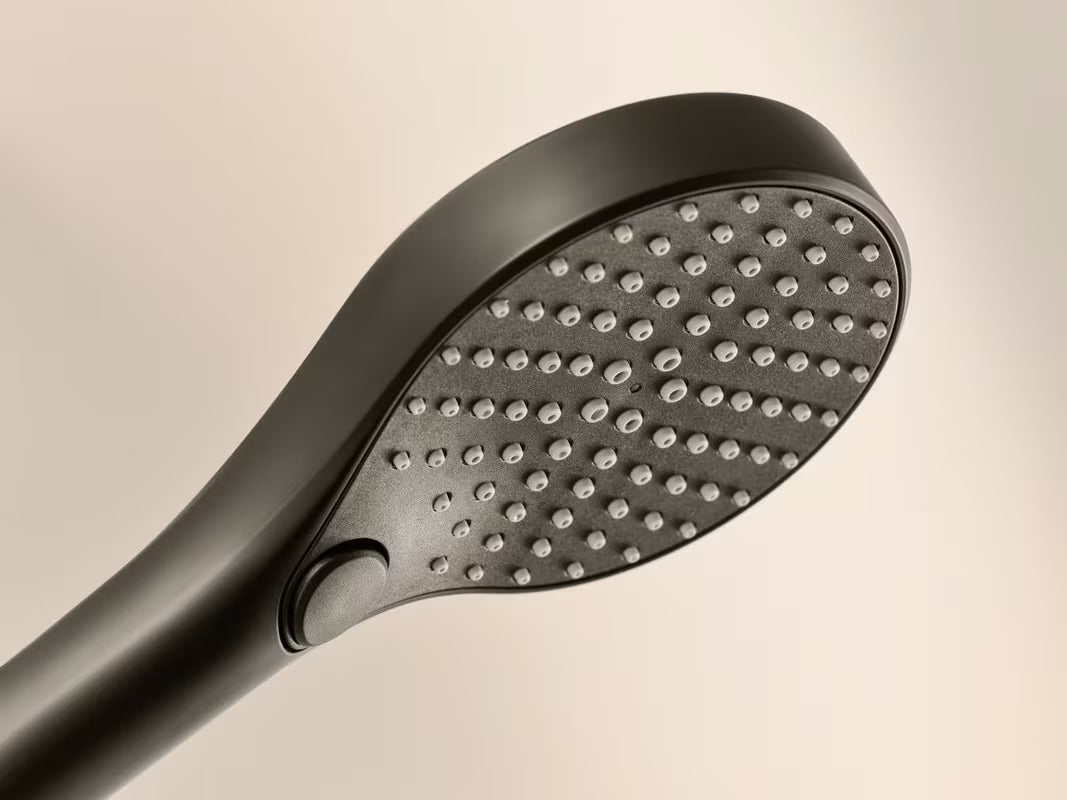 Crna mat tuš ročka Hansa Viva, ručni tuš s 3 mlaza i priključkom G1/2.