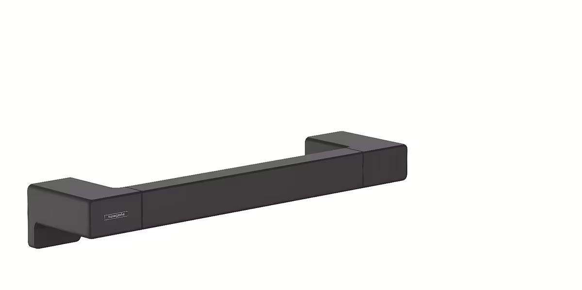 Kovinski kopalniški ročaj hansgrohe addstoris v mat črni izvedbi z zakritim pritrjevanjem