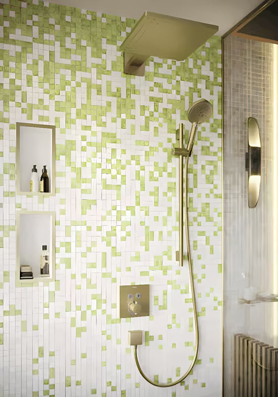 Hansgrohe addstoris stojalo za kozarce in ščetke z neprosojnim steklenim lončkom v brušenem bronu