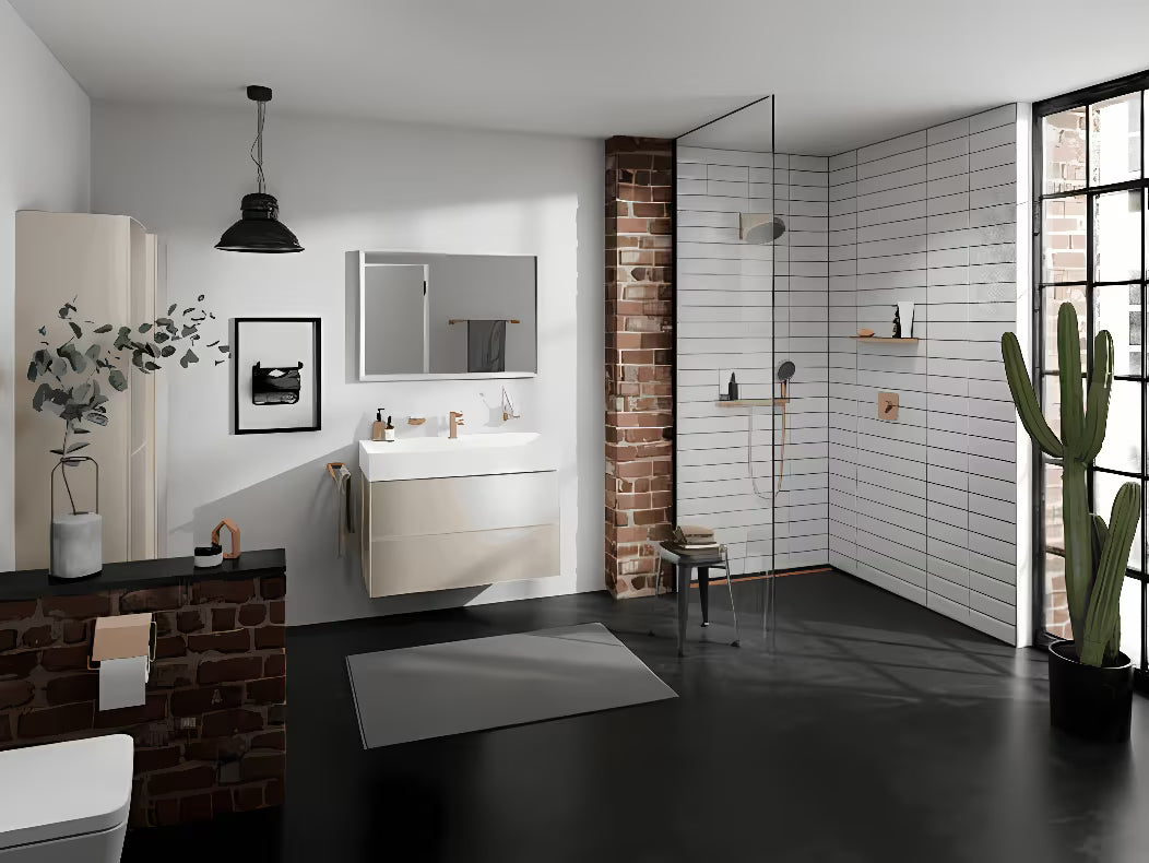 Hansgrohe addstoris držalo za toaletni papir s pokrovom v obdelavi krtačen bron.