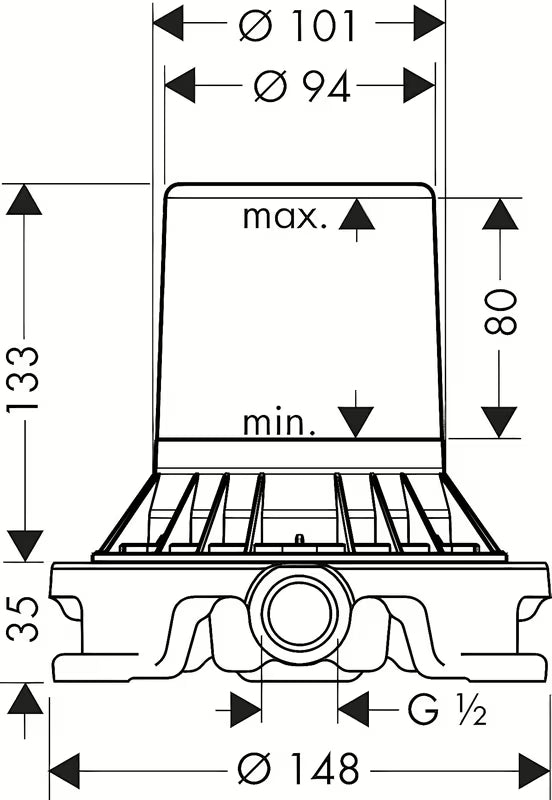 Podometno telo Hansgrohe Axor Starck pro za ugradnju na grubi pod