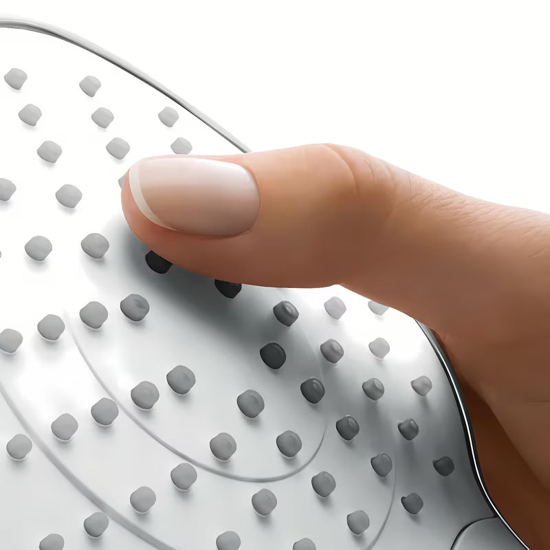 Ručni tuš Hansgrohe Croma Select E u izvedbi bijela/krom z gumbom Select, promjera 110 mm