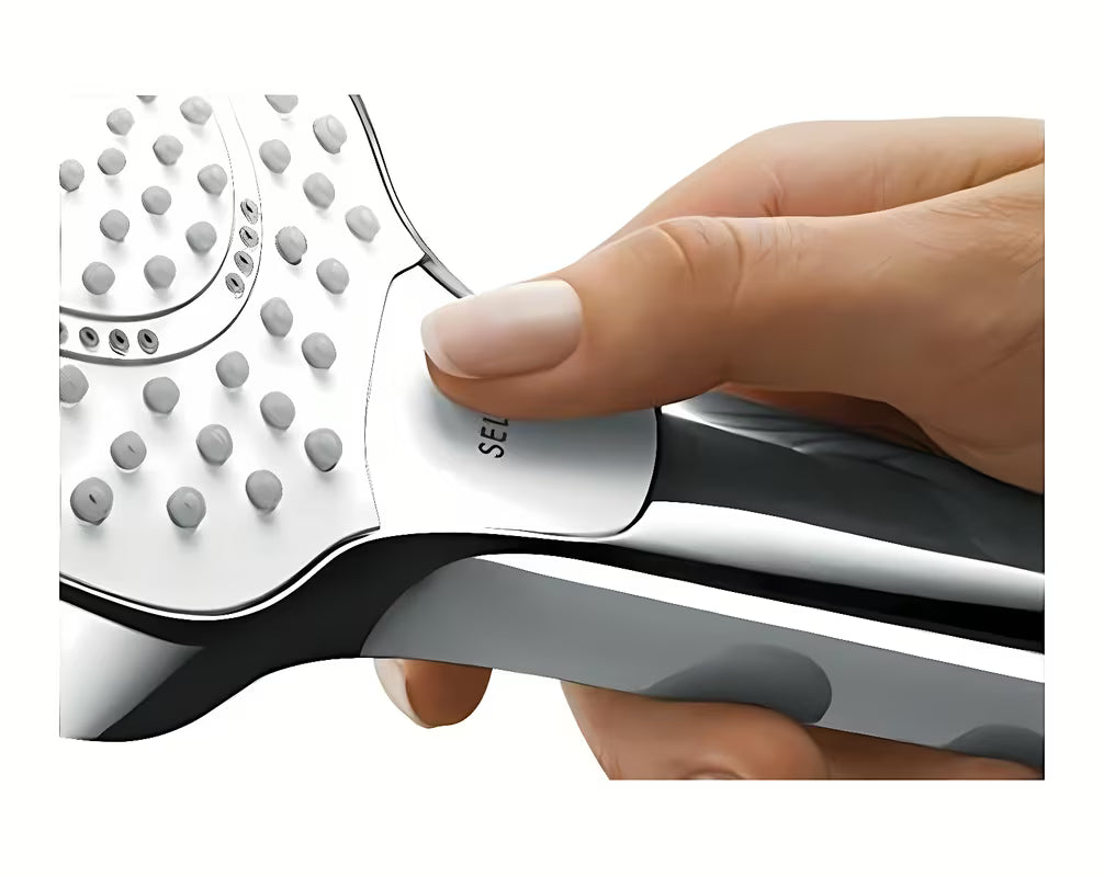 Tuš set Hansgrohe Croma Select S v beli/krom izvedbi z ročno prho 3jet, drsno palico Unica in cevjo 1,60 m.