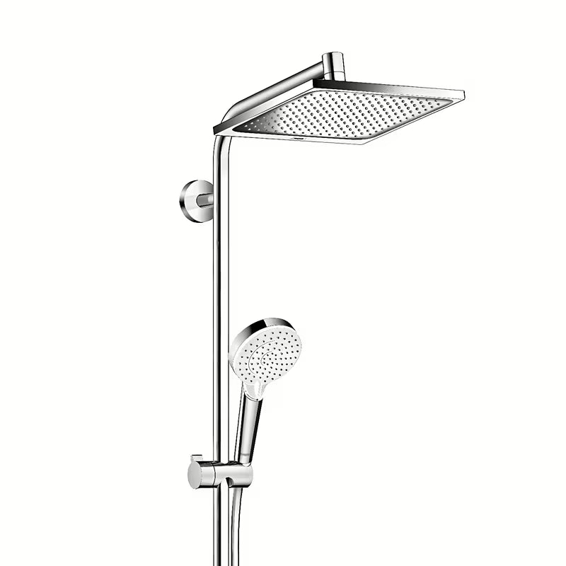 Hansgrohe Crometta E tušni sistem v krom izvedbi z nadglavno prho 240x240 mm in ročno prho
