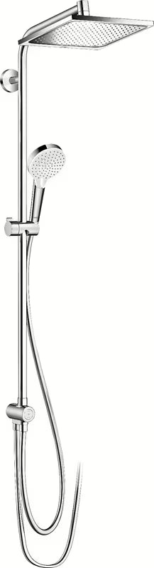 Hansgrohe Crometta E tušni sistem v krom izvedbi z nadglavno prho 240x240 mm in ročno prho