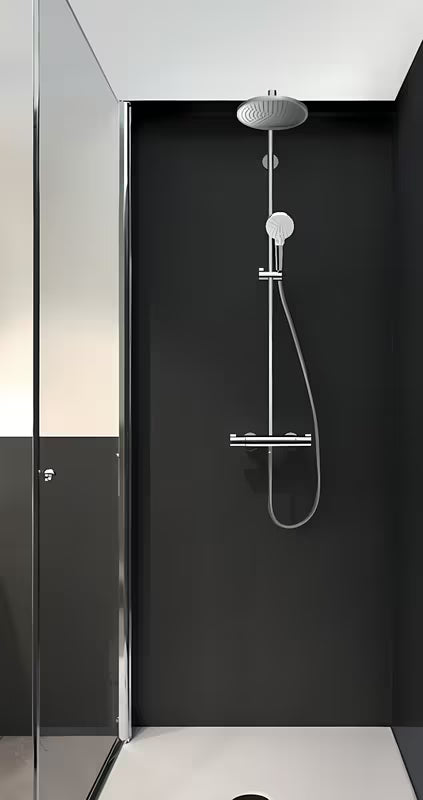 Hansgrohe Crometta S tušni sistem s termostatsko armaturo, nadglavna prha 240 mm in ročna prha, krom