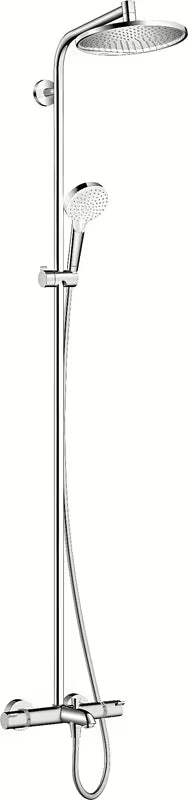 Hansgrohe Crometta S tušni sistem pro za kad s termostatom, nadglavno prho 240 mm in ročno prho v krom izvedbi