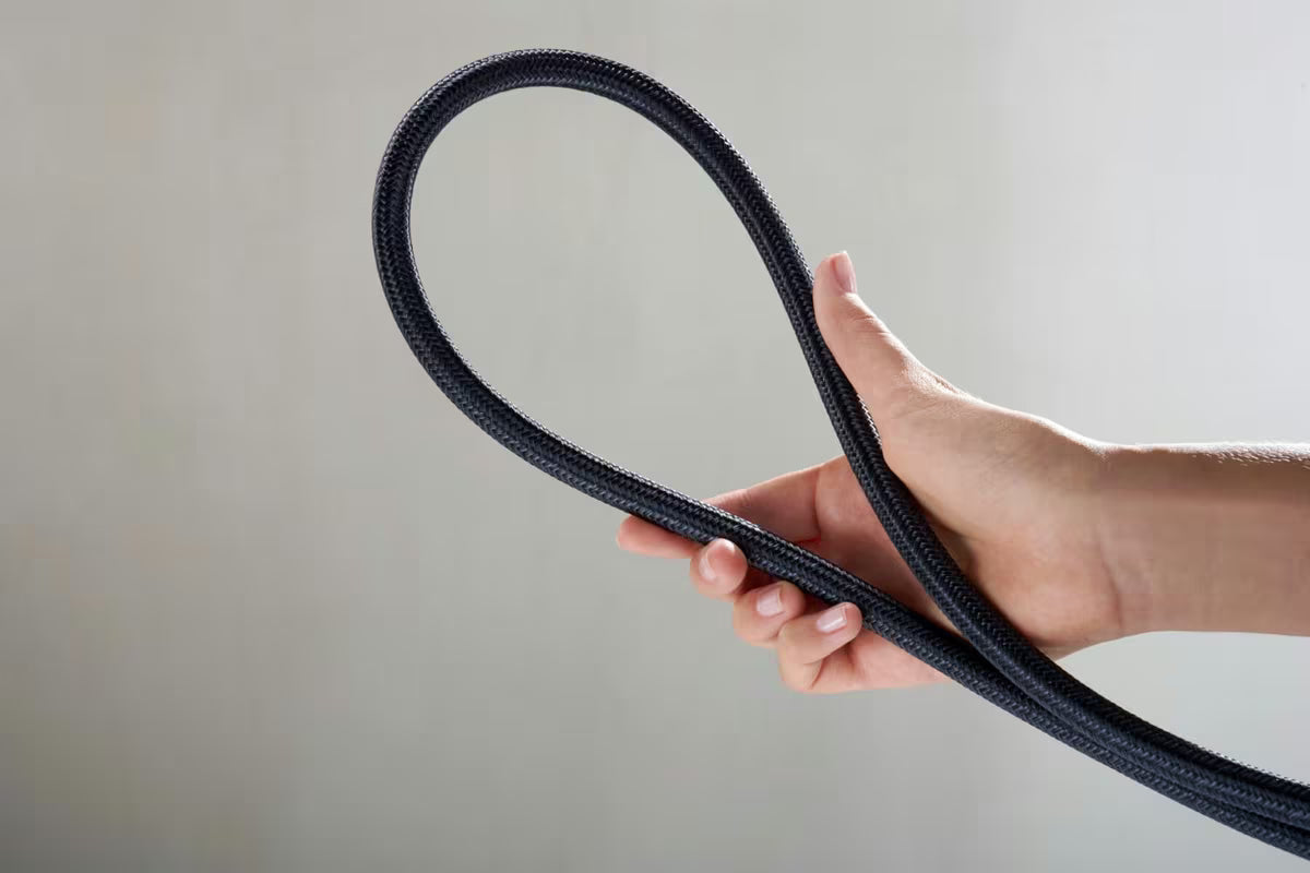 Hansgrohe Designflex tekstilno cev za tuš 1,25 m u mat crnoj boji s priključkom G ½