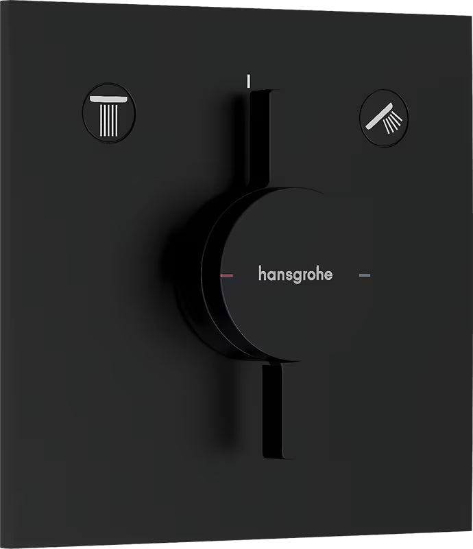 Hansgrohe duoturn E podometna armatura za tuš pro za 2 porabnika v mat črni barvi