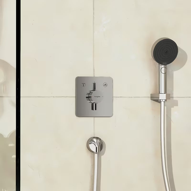 Podometna armatura za tuš hansgrohe duoturn Q v krom izvedbi pro za upravljanje dveh porabnikov