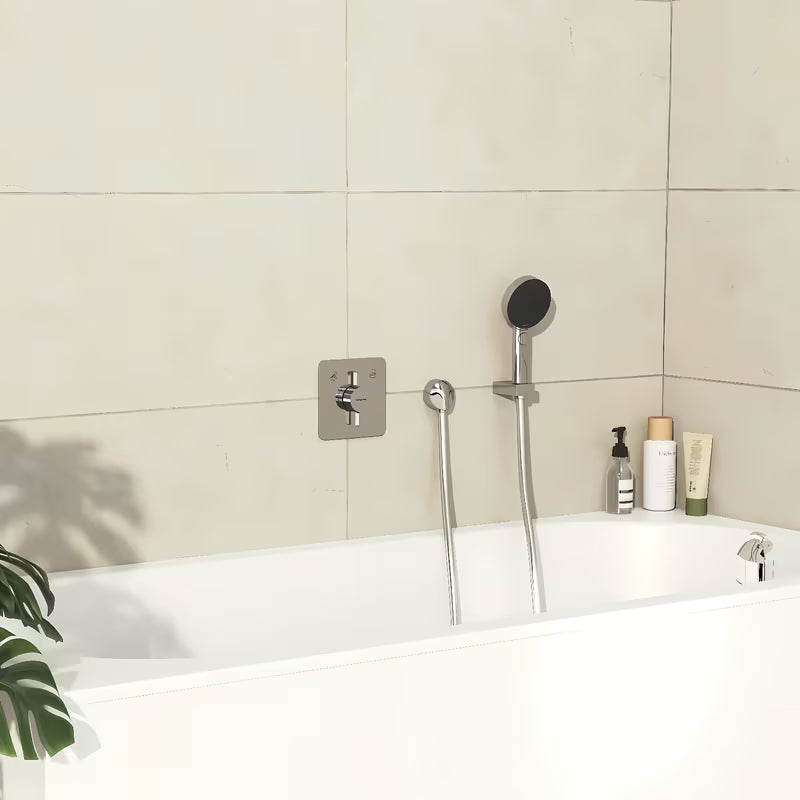 Podometna armatura za tuš hansgrohe duoturn Q v krom izvedbi pro za upravljanje dveh porabnikov