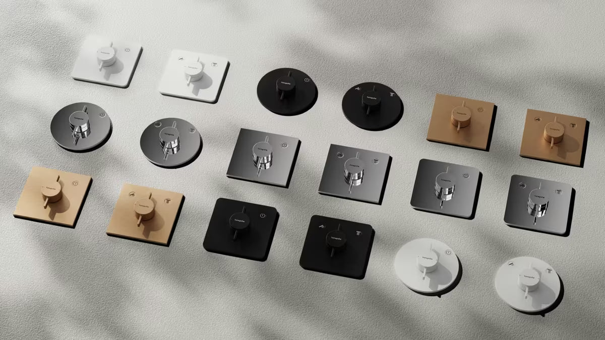 Podometna armatura za tuš hansgrohe duoturn Q u krom izvedbi pro za upravljanje dvama izljevnim mjestima