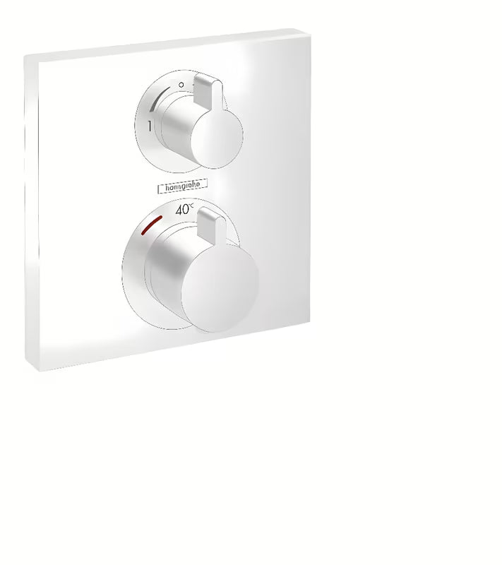 Hansgrohe Ecostat Square podometna termostatska armatura za tuš v mat beli izvedbi