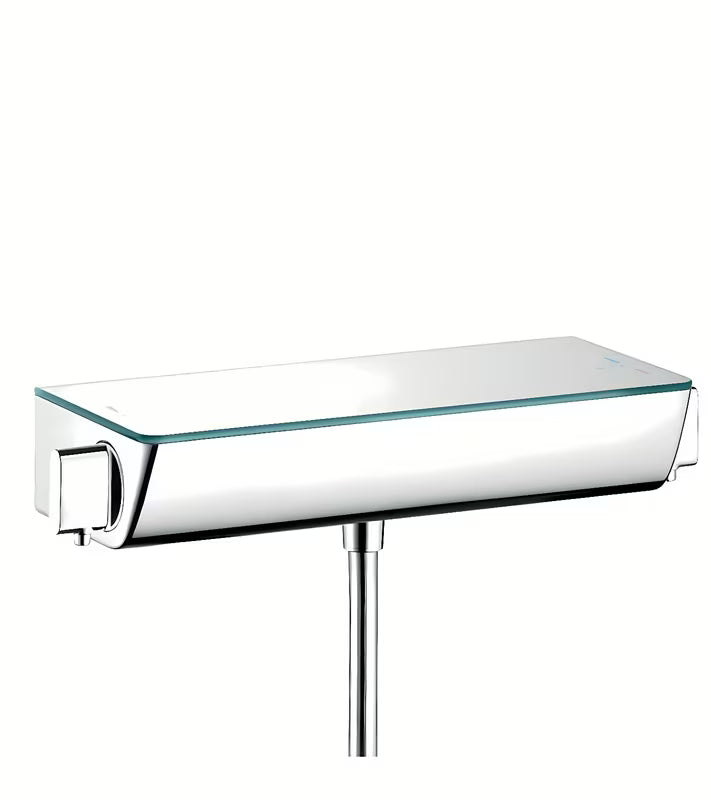 Hansgrohe Ecostat Select termostatska armatura za tuš v kromu s polico iz varnostnega zrcalnega stekla
