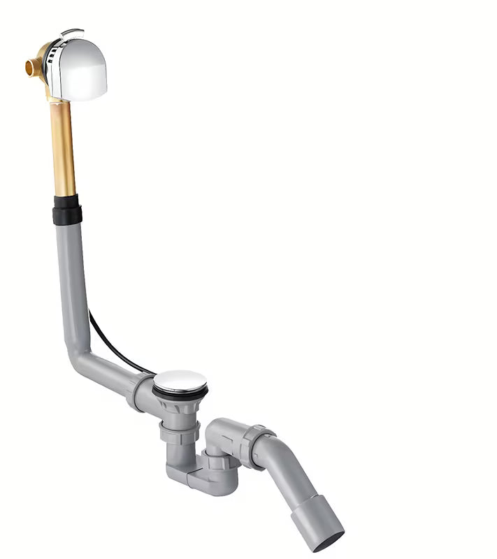 Hansgrohe Exafill sifon za kad avtomatik z odtočno in prelivno garnituro pro standardni kadi