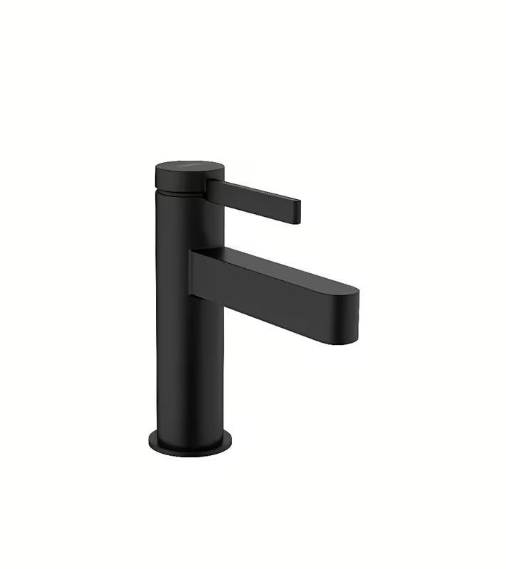 Hansgrohe Finoris armatura za umivalnik v mat črni barvi z odtočnim kompletom Push-open