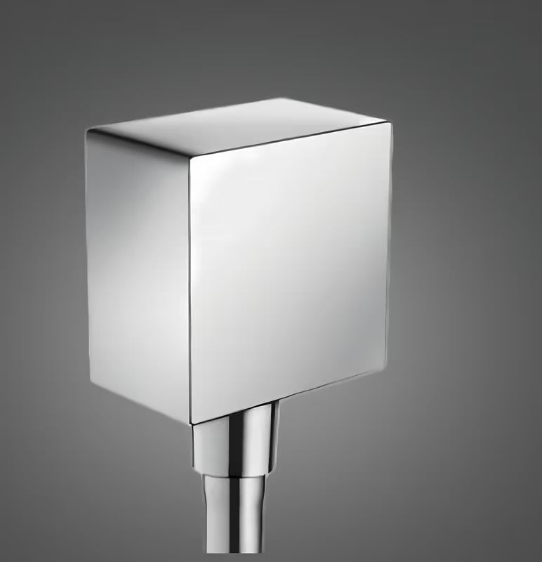 Hansgrohe fixfit Square priključek za tuš cev tuš cevi v kromu s povratnim ventilom
