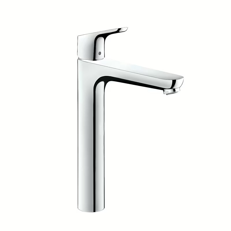 Hansgrohe Focus visoka enoročna armatura za umivalnik v krom izvedbi z odtočnim kompletom
