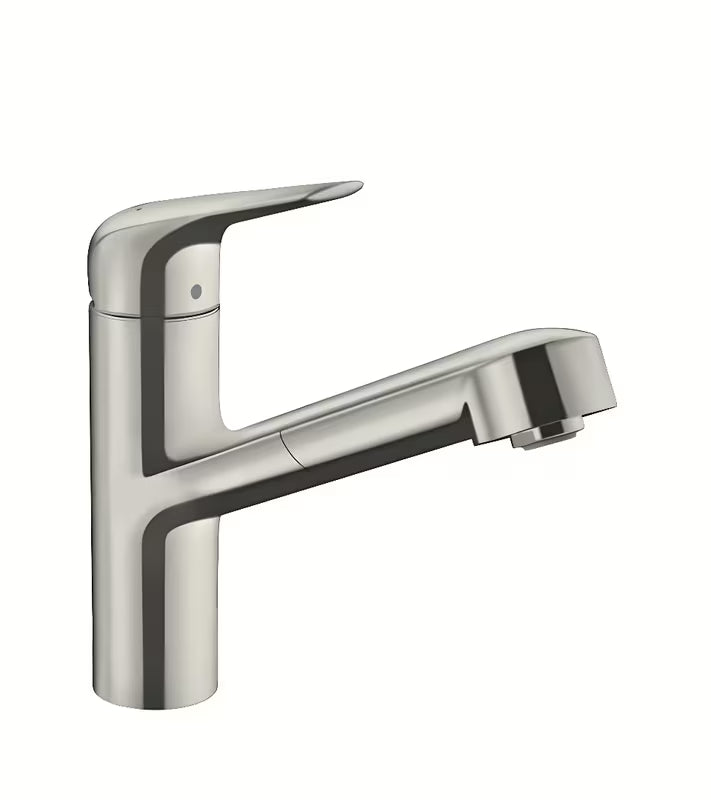 Nerjaveča armatura za pomivalno korito Hansgrohe Focus M42 z izvlečno prho in ročnim upravljanjem