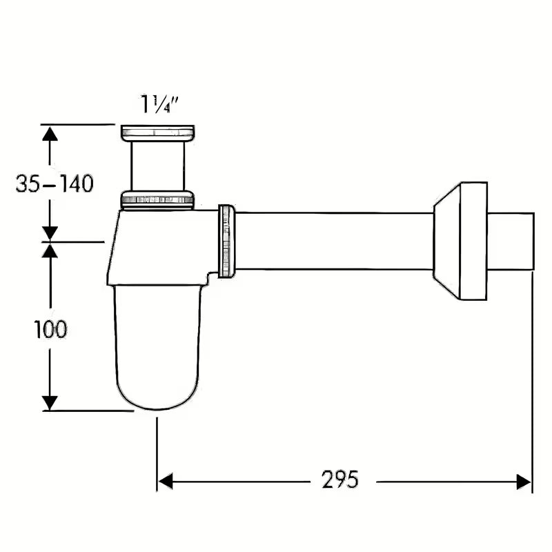 Kromirani umivaonički čašasti sifon Hansgrohe s jednostavnom montažom