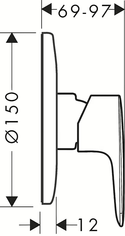 Podometna enoročna armatura za tuš Hansgrohe HG248 v krom izvedbi