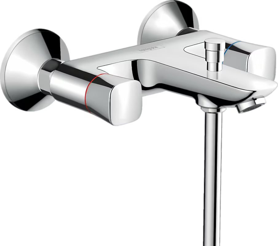 Hansgrohe Logis z dvema ročajema stenska armatura za kad v krom izvedbi s preklopnikom kad/prha