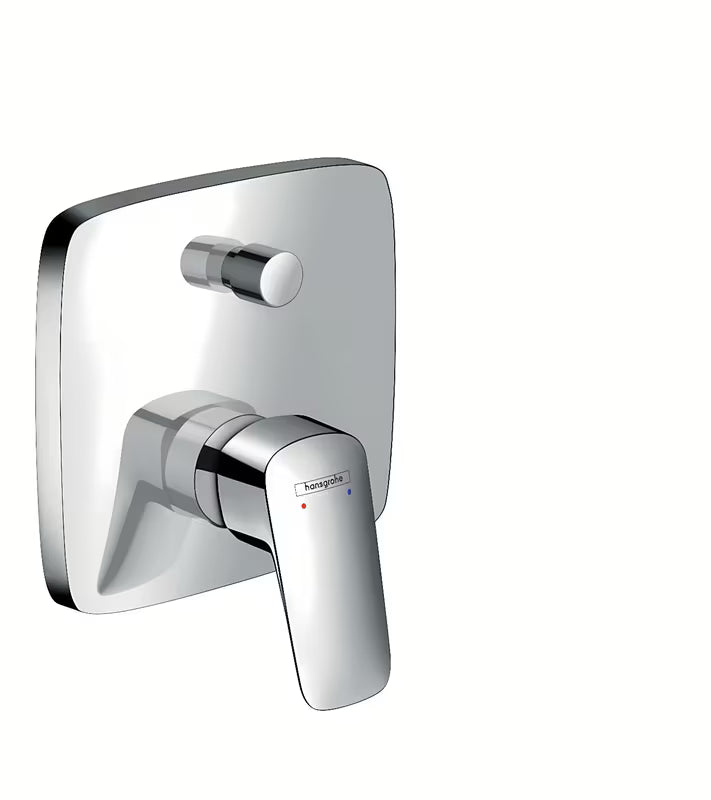 Podometna enoročna armatura za kad hansgrohe v krom izvedbi pro za prho in polnjenje kadi.