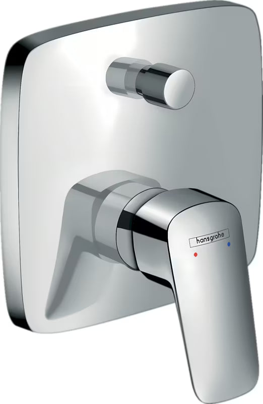 Podometna enoročna armatura za kad hansgrohe v krom izvedbi pro za prho in polnjenje kadi.