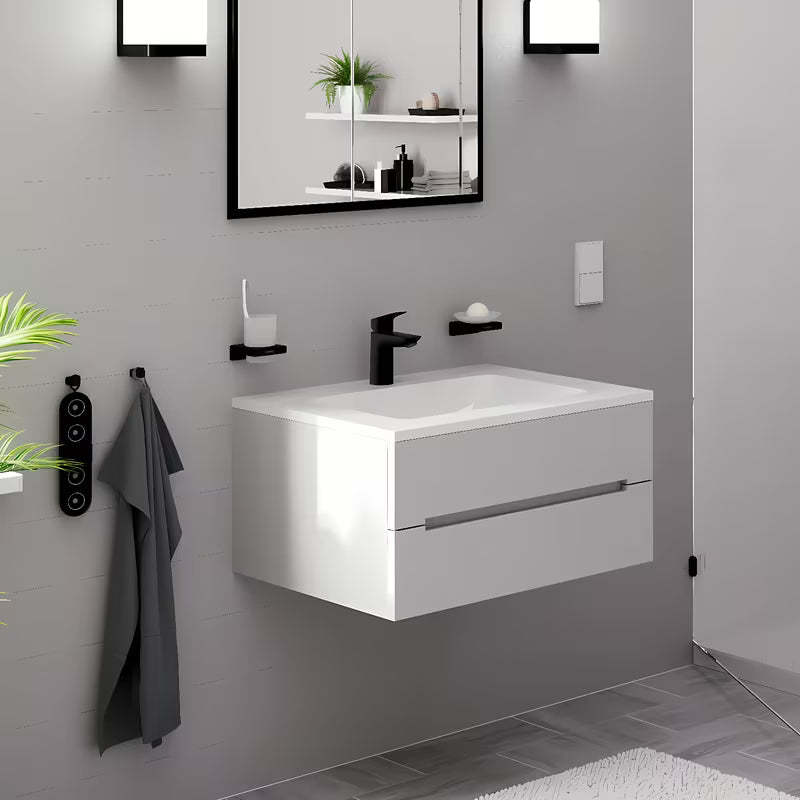 Hansgrohe Logis enoročna armatura za umivalnik z odtokom u mat crnoj izvedbi