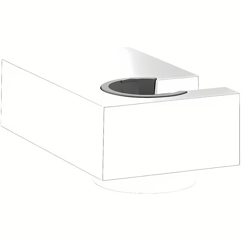 Hansgrohe Porter E stenski nosilec tuš ročke v mat beli barvi v kovinski izvedbi.