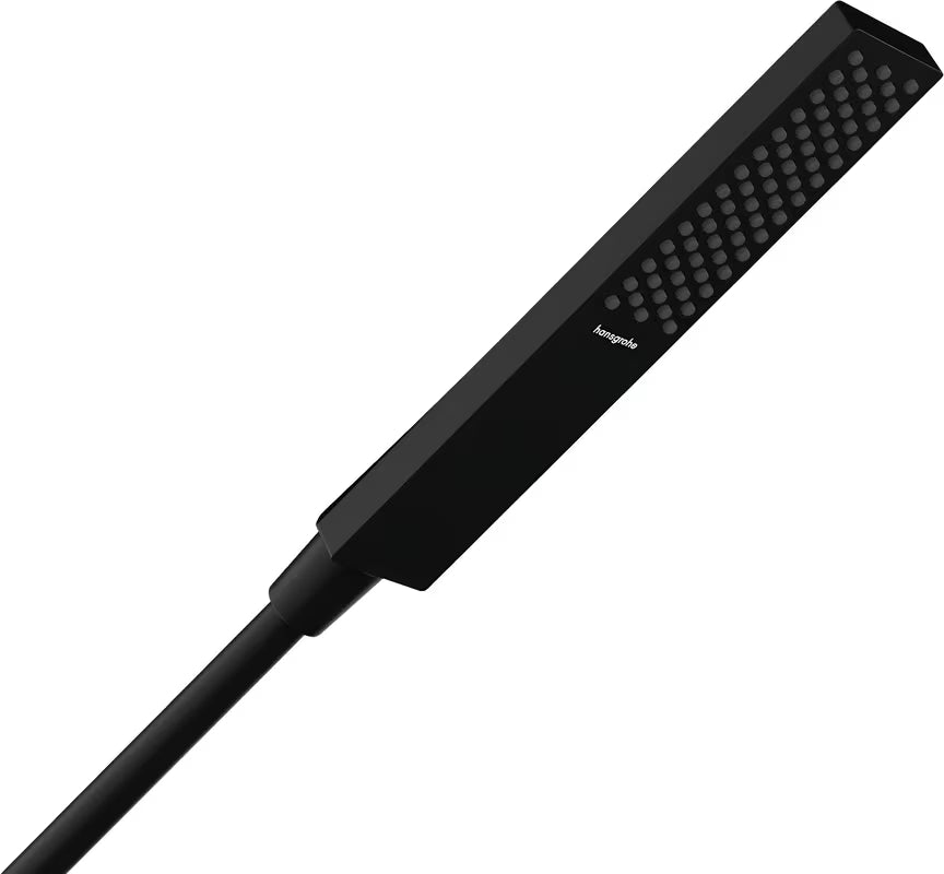 Ročna prha hansgrohe Pulsify E 100 EcoSmart+ v mat črni barvi s curkom PowderRain