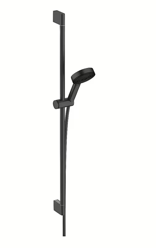 Hansgrohe Pulsify Select tuš set v mat črni z ročno prho in pršno letvijo