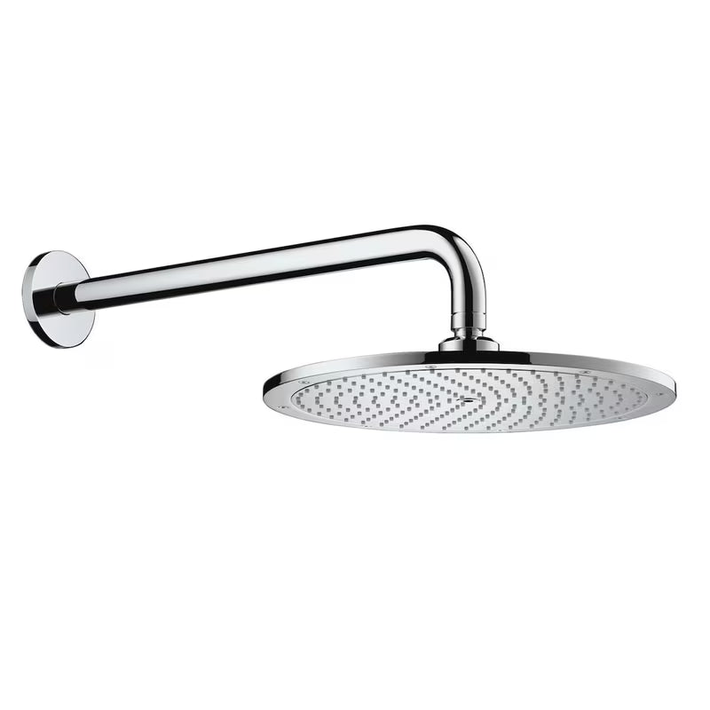 Kromirana nadglavna prha Hansgrohe Raindance S 300 mm vključno s pršnim ročajem pro za stensko montažo.