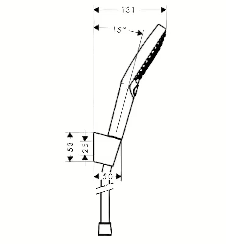 Kromirana kadna tuš set Hansgrohe Raindance Select S z ročno prho 125 mm, držalom in cevjo 1,60 m.