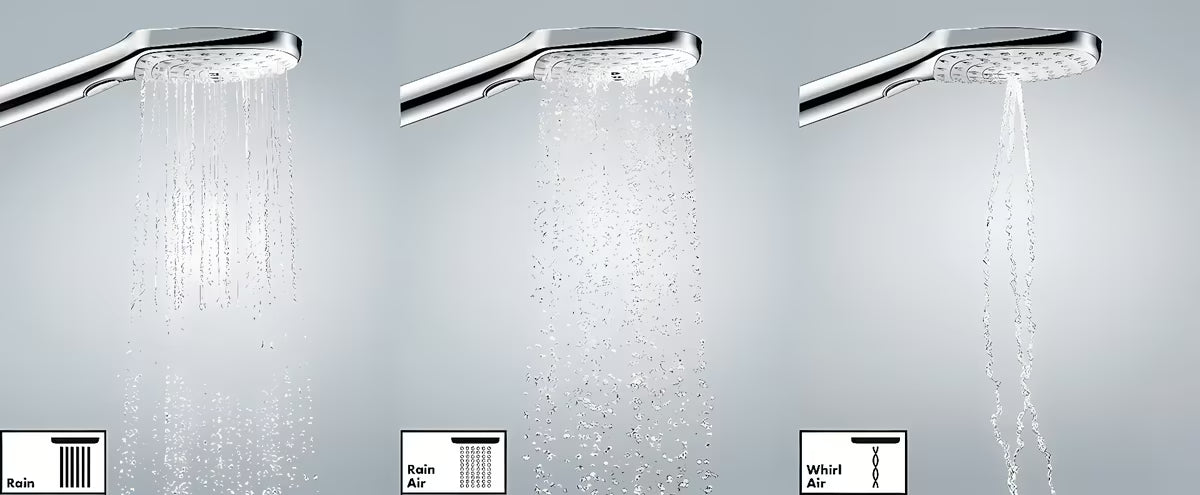 Kromirana kadna tuš set Hansgrohe Raindance Select S z ročno prho 125 mm, držalom in cevjo 1,60 m.