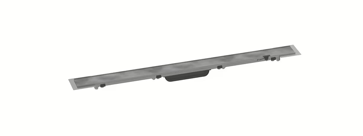 Linearni kanaleta za tuš hansgrohe raindrain Rock z možnostjo obloge s ploščicami in sistemom Dryphon