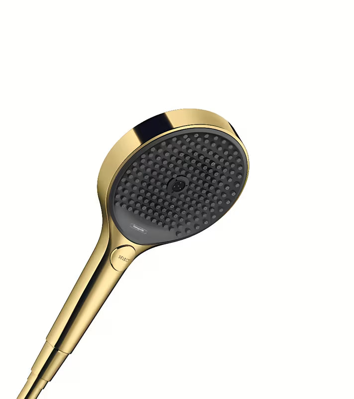 Ročna prha hansgrohe Rainfinity 130 3jet v izvedbi Cool Sunrise z antracitno pršno ploščo