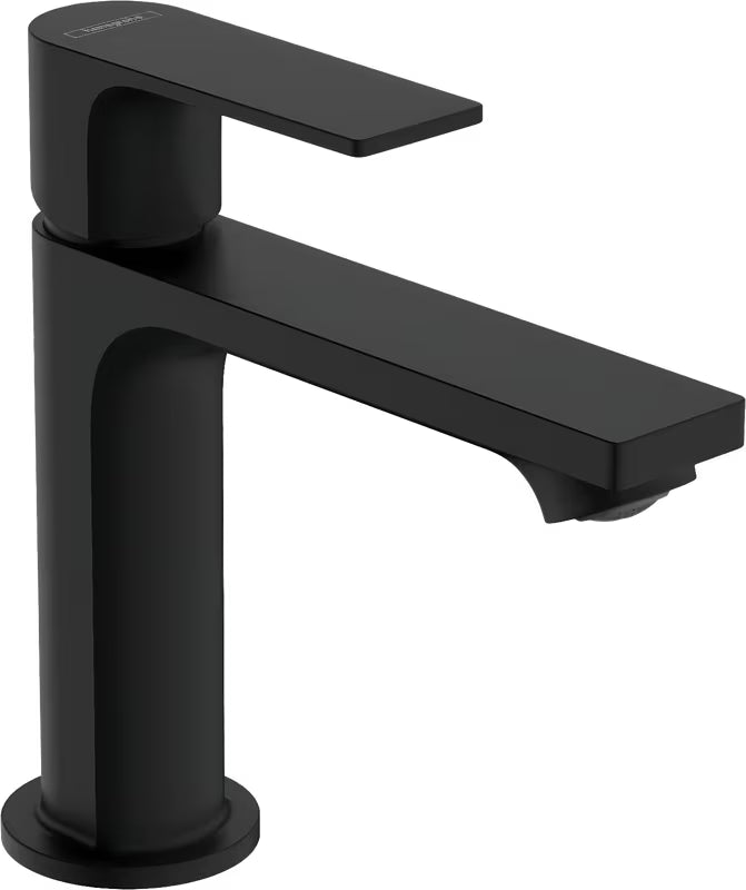 Hansgrohe Rebris E umivalniška enoročna armatura v mat črni barvi s tehnologijo CoolStart