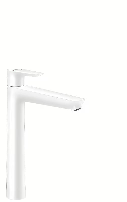 Hansgrohe Talis E visoka armatura za umivalnik v mat beli barvi brez odtoka