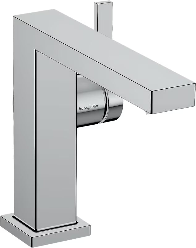 Kromirana enoročna armatura za umivalnik hansgrohe Tecturis E s stransko ročico in odtokom push-open