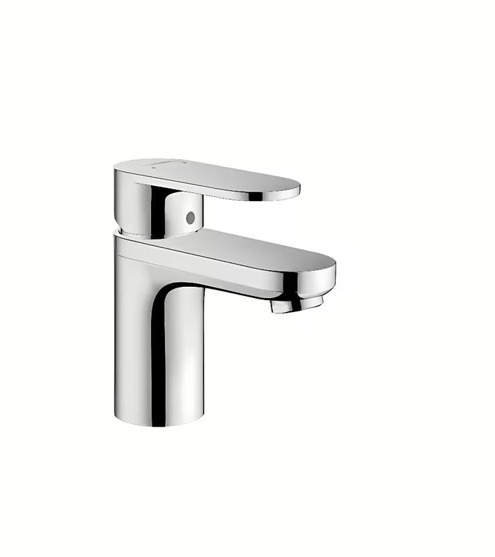 Kromirana enoročna armatura za umivalnik Hansgrohe Vernis Blend z odtokom in z dvižnim drogom