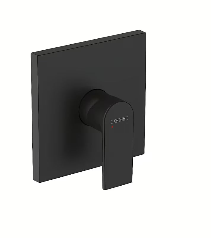 Podometna armatura za tuš Hansgrohe Vernis Shape v mat črni barvi z ročnim upravljanjem
