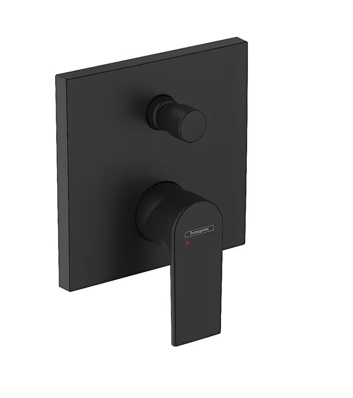 Hansgrohe Vernis Shape podometna tuš i armatura za kad u mat crnoj boji s ručicom