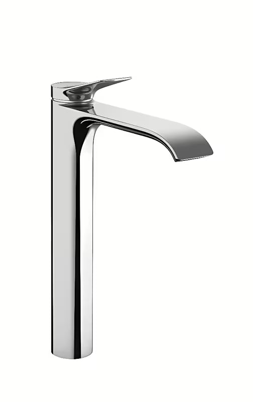 Visoka enoročna armatura za umivalnik Hansgrohe Vivenis v krom izvedbi z odtokom