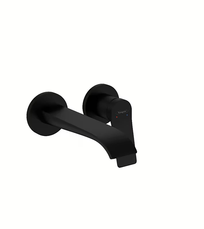 Podometna armatura za umivalnik Hansgrohe Vivenis u crnoj mat izvedbi sa širokim izljevom